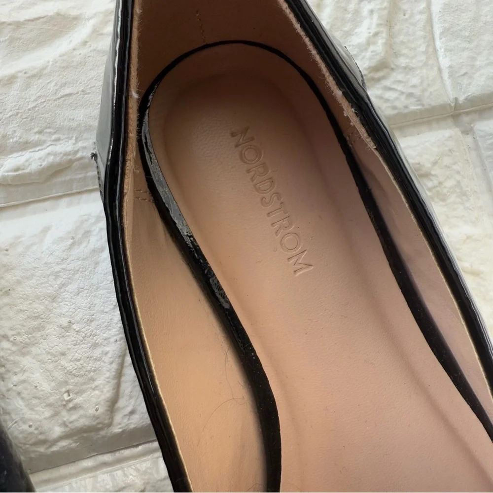 Nordstrom Girls Kids' Faye Patent Leather Loafer Black SZ 3 New studded loafers